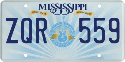 MS license plate ZQR559