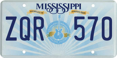 MS license plate ZQR570