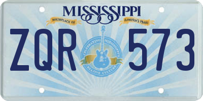 MS license plate ZQR573