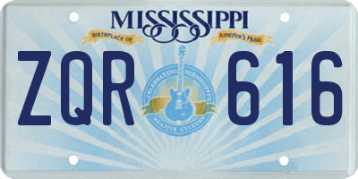MS license plate ZQR616