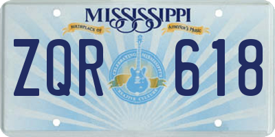 MS license plate ZQR618