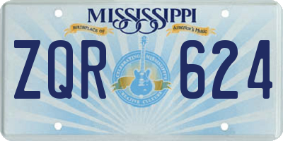 MS license plate ZQR624