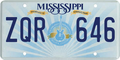 MS license plate ZQR646