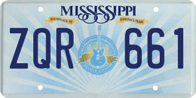 MS license plate ZQR661