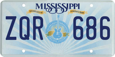 MS license plate ZQR686