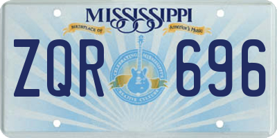MS license plate ZQR696