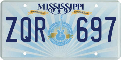MS license plate ZQR697