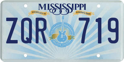 MS license plate ZQR719