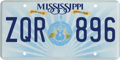 MS license plate ZQR896