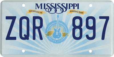 MS license plate ZQR897