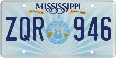 MS license plate ZQR946