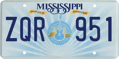 MS license plate ZQR951