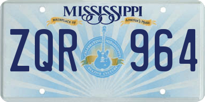 MS license plate ZQR964