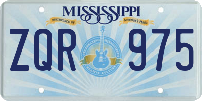 MS license plate ZQR975