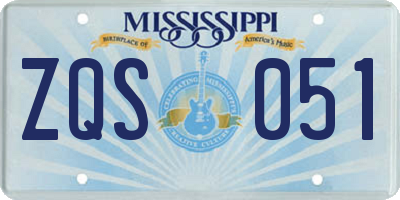 MS license plate ZQS051