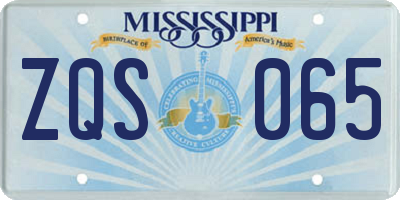 MS license plate ZQS065