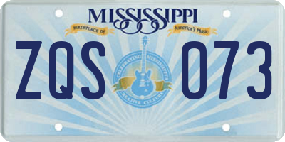 MS license plate ZQS073