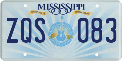 MS license plate ZQS083
