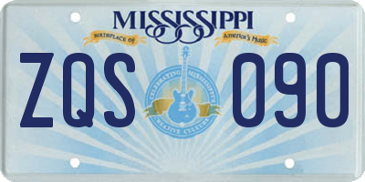 MS license plate ZQS090
