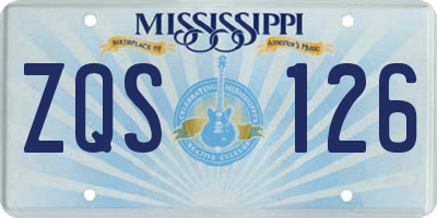MS license plate ZQS126