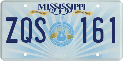 MS license plate ZQS161