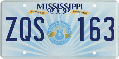 MS license plate ZQS163