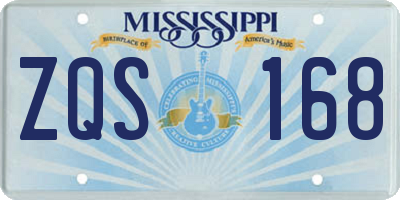 MS license plate ZQS168