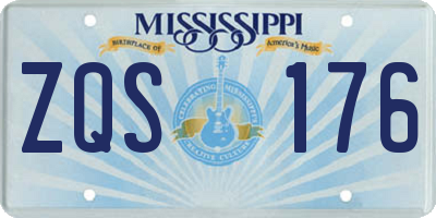 MS license plate ZQS176