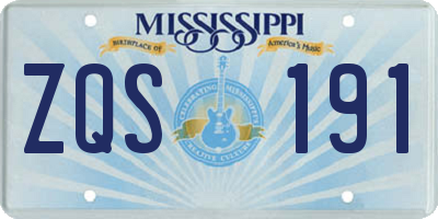 MS license plate ZQS191