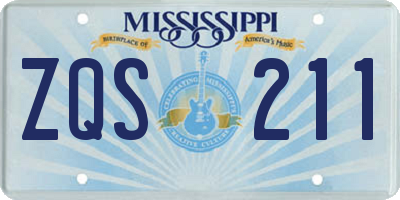 MS license plate ZQS211