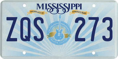 MS license plate ZQS273