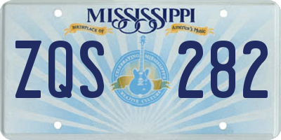 MS license plate ZQS282