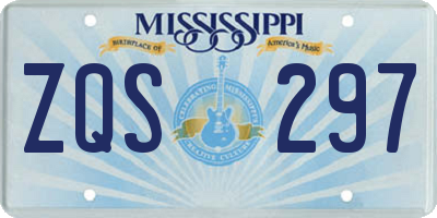 MS license plate ZQS297