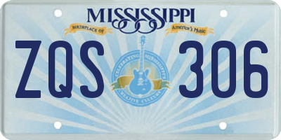 MS license plate ZQS306
