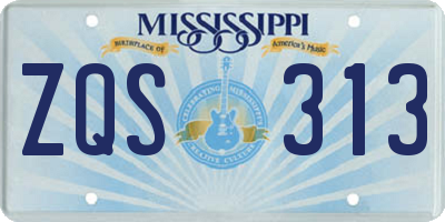 MS license plate ZQS313