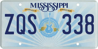 MS license plate ZQS338