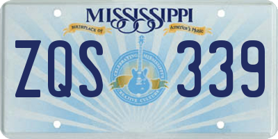 MS license plate ZQS339