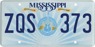MS license plate ZQS373