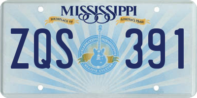 MS license plate ZQS391