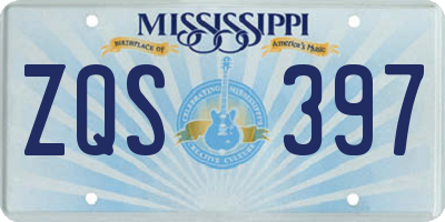 MS license plate ZQS397