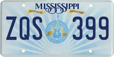 MS license plate ZQS399
