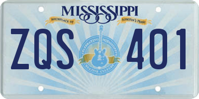 MS license plate ZQS401
