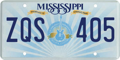 MS license plate ZQS405