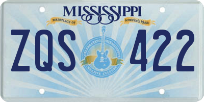 MS license plate ZQS422