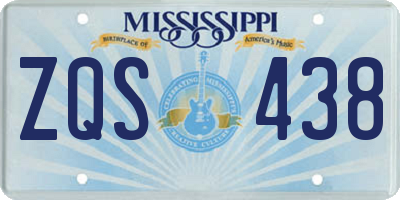MS license plate ZQS438