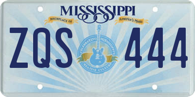 MS license plate ZQS444