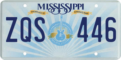 MS license plate ZQS446