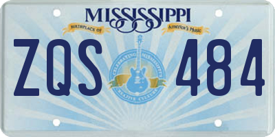 MS license plate ZQS484