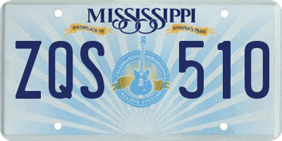 MS license plate ZQS510