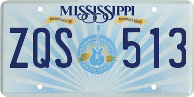 MS license plate ZQS513
